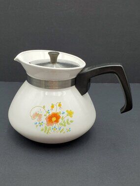Corningware Wildflower Teapot Corning Floral 6 Cup Kettle Coffeepot